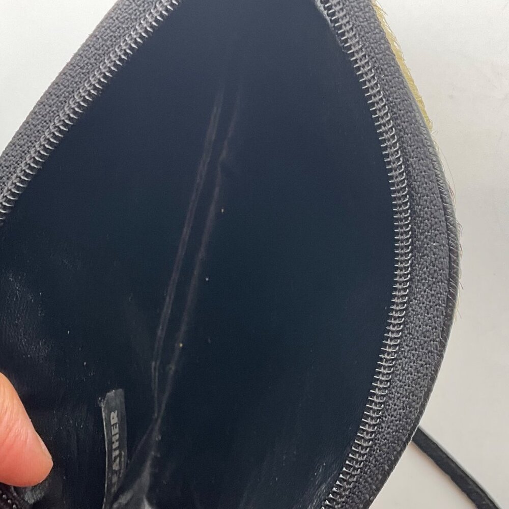 Made in Italy Leopard Print Leather Cowhide Small Crossbody Bag - Picture 10 of 14